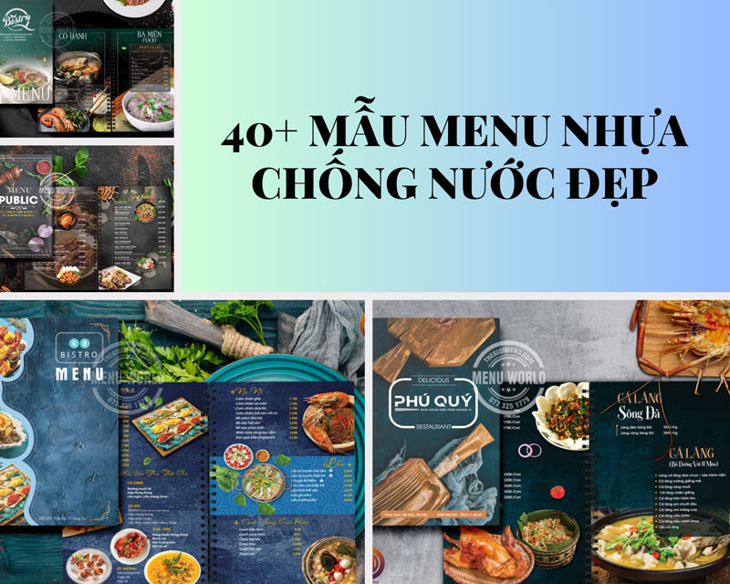 In Menu Nhựa Chống Nước 40+ Mẫu Mới 2024 - Thế Giới Menu