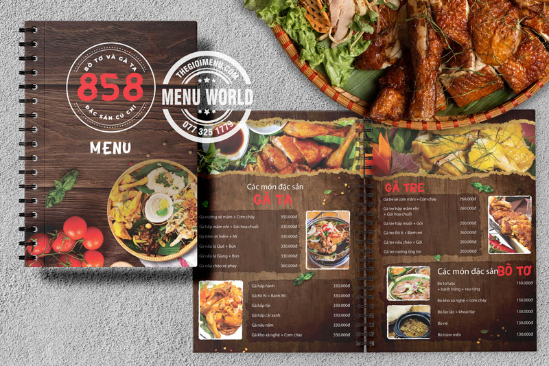 25+ Mẫu Menu Nhựa Đẹp Chống Nước Siêu Bền - Thế Giới Menu